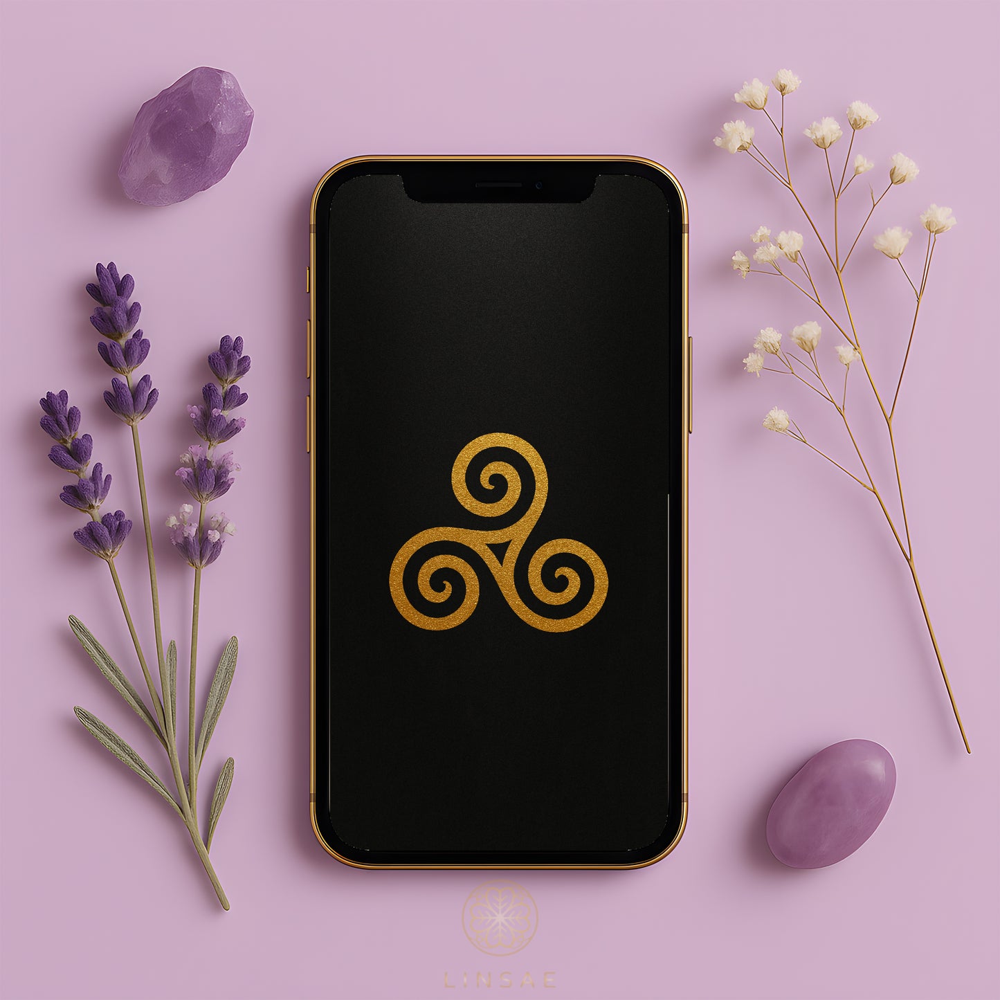 Sacred Triskelion Phone Wallpaper Set + Manifestation Ritual Guide