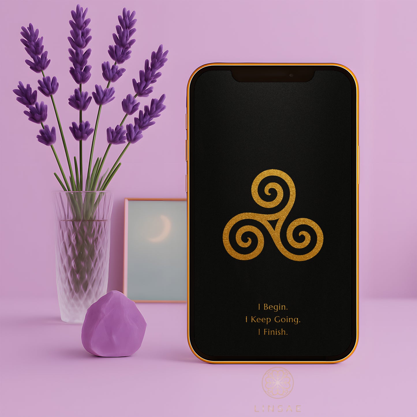 Sacred Triskelion Phone Wallpaper Set + Manifestation Ritual Guide