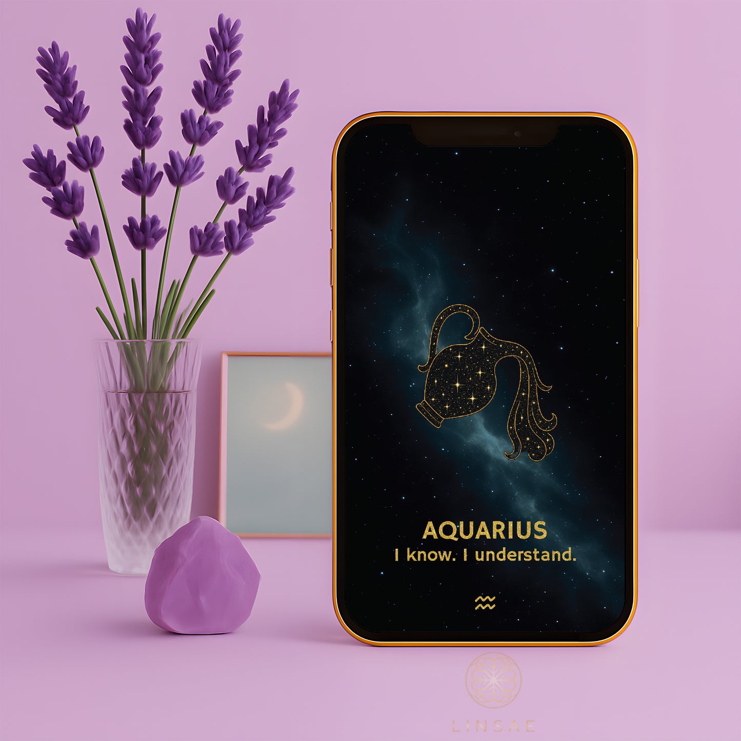 Aquarius Phone Wallpaper – Celestial Genius Charm + Bonus Innovation Ritual PDF