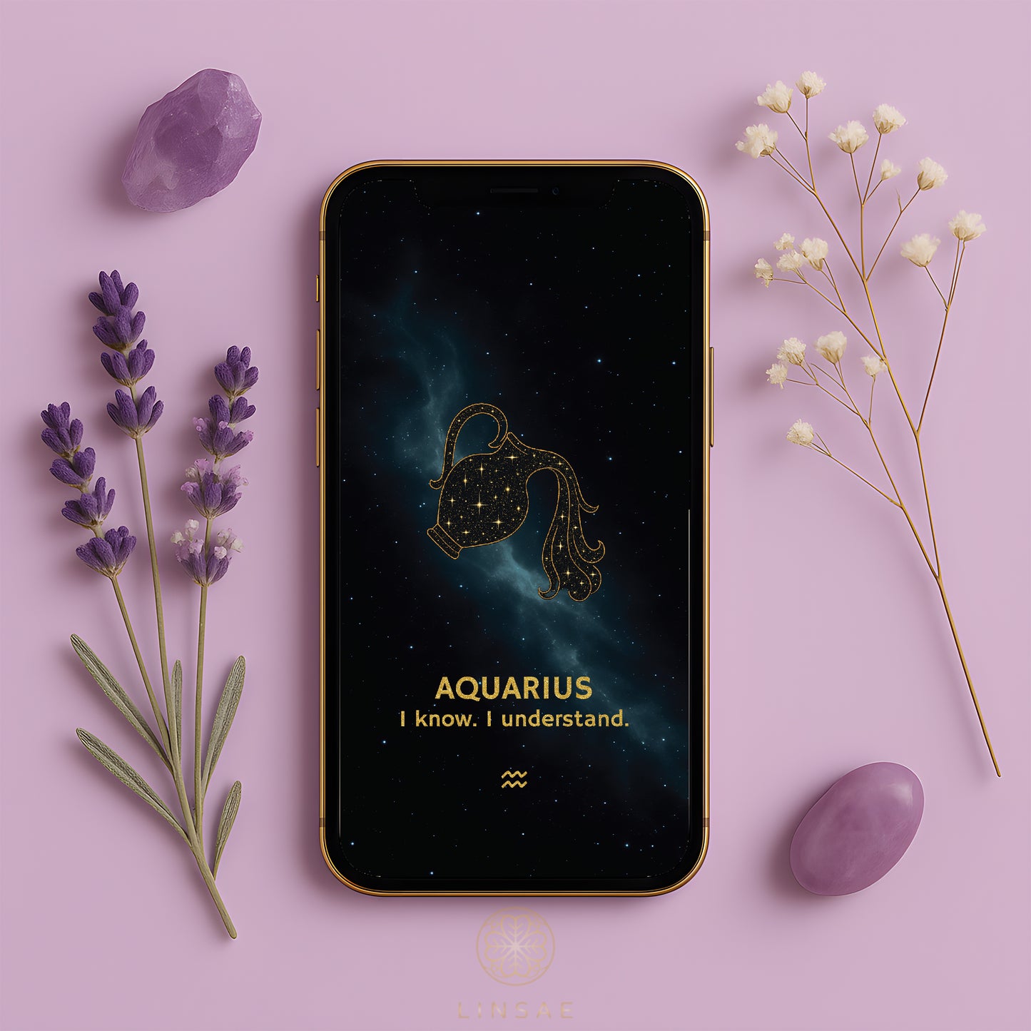 Aquarius Phone Wallpaper – Celestial Genius Charm + Bonus Innovation Ritual PDF