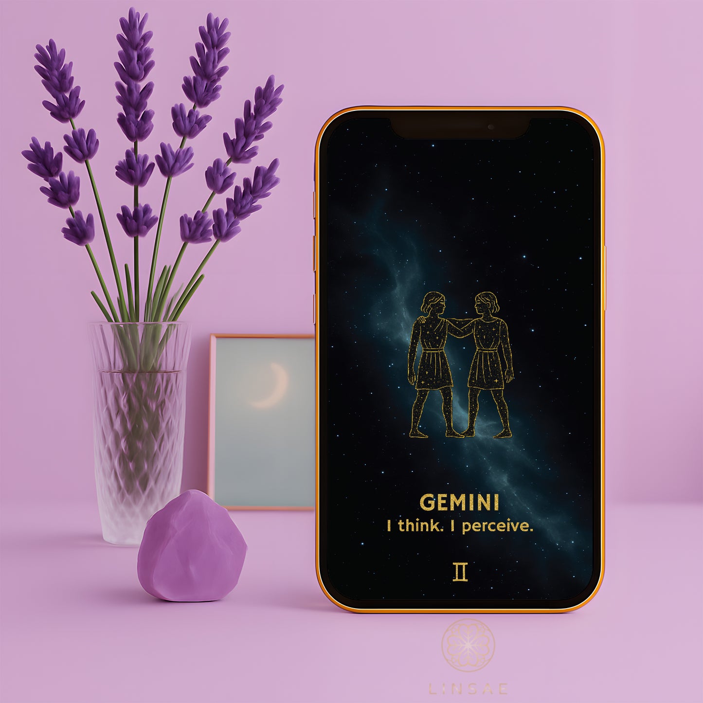 Gemini Phone Wallpaper – Celestial Communicator Charm + Bonus Intuition Ritual PDF