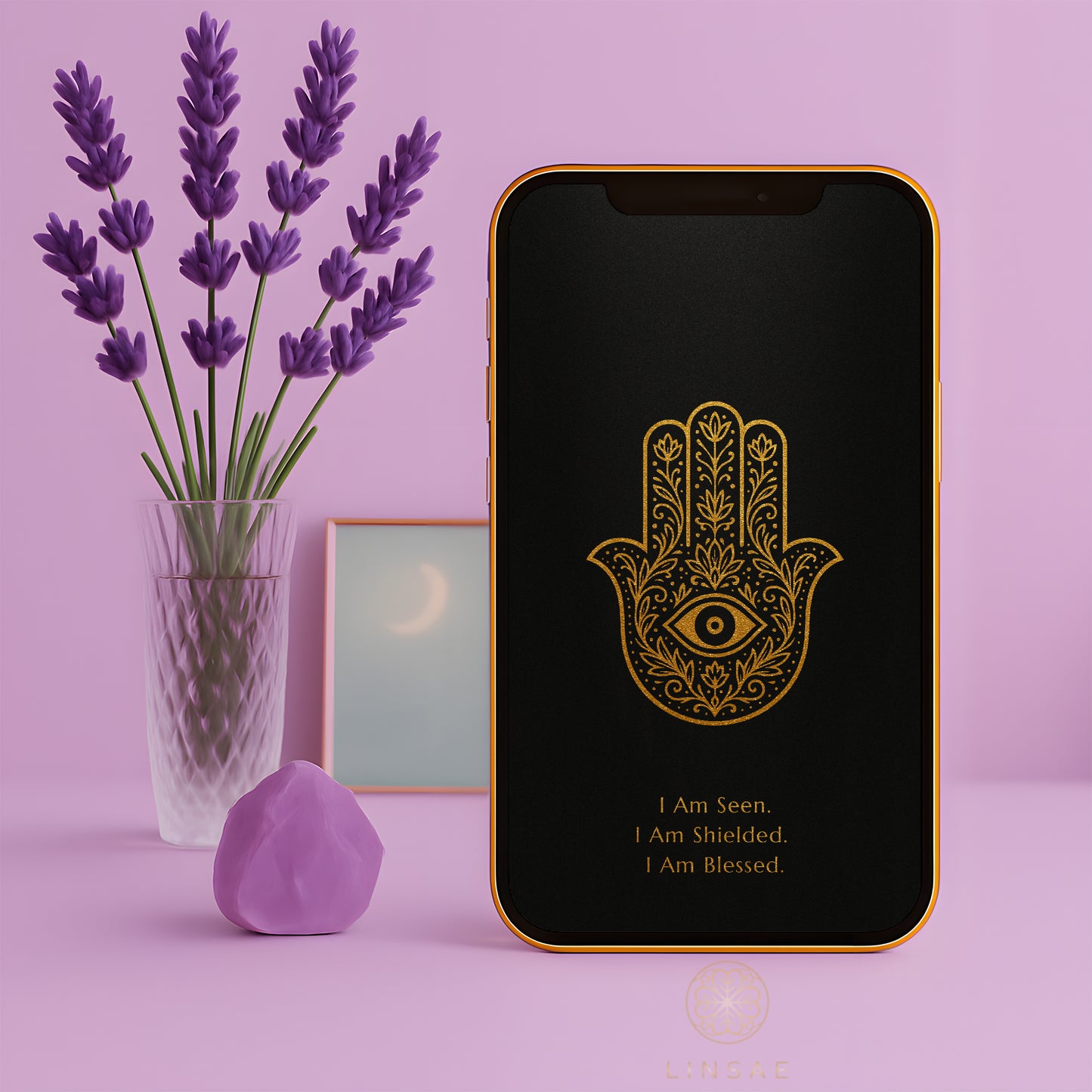 Sacred Hamsa Hand Phone Wallpaper Set + Manifestation Ritual Guide