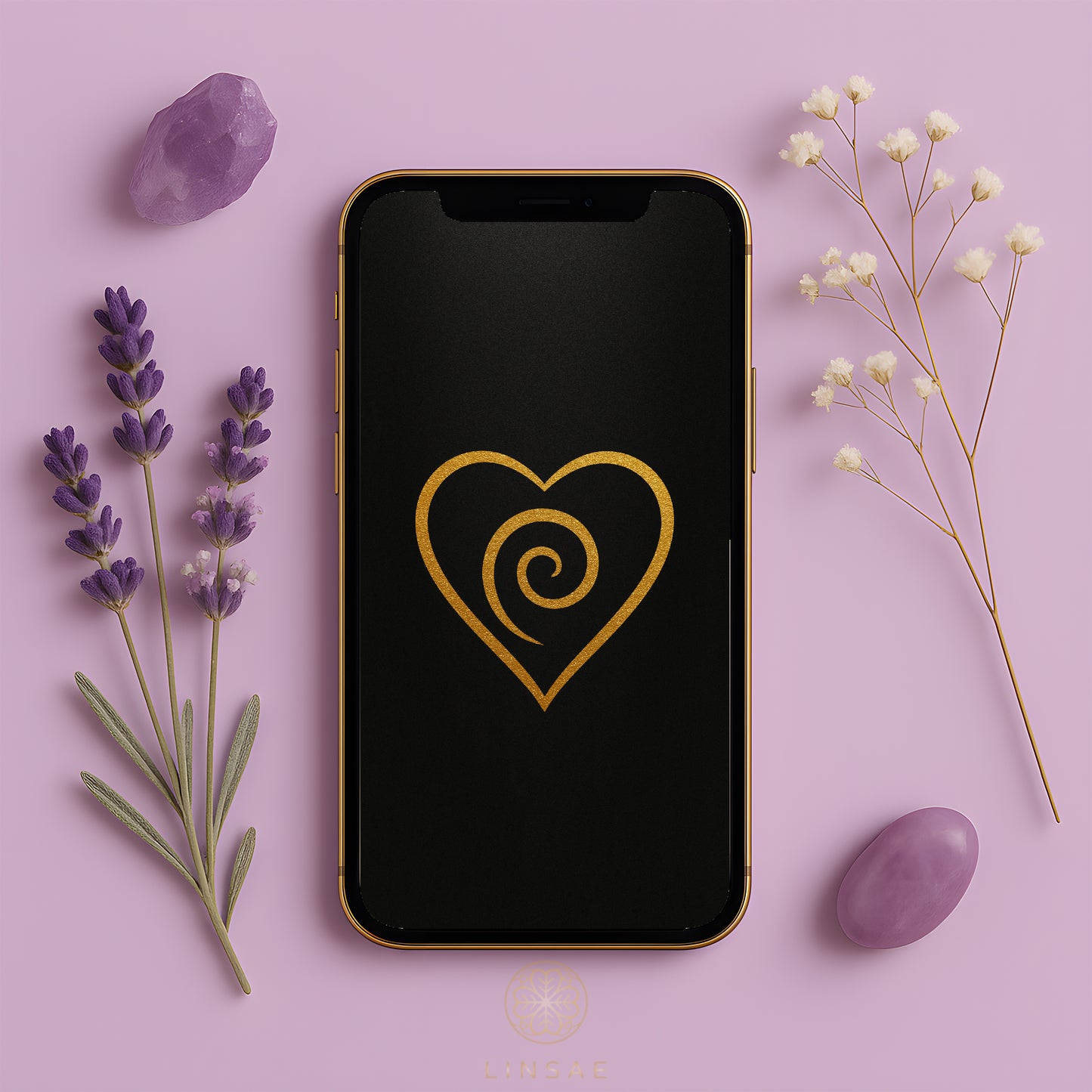 Sacred Heart Spiral Phone Wallpaper Set + Manifestation Ritual Guide