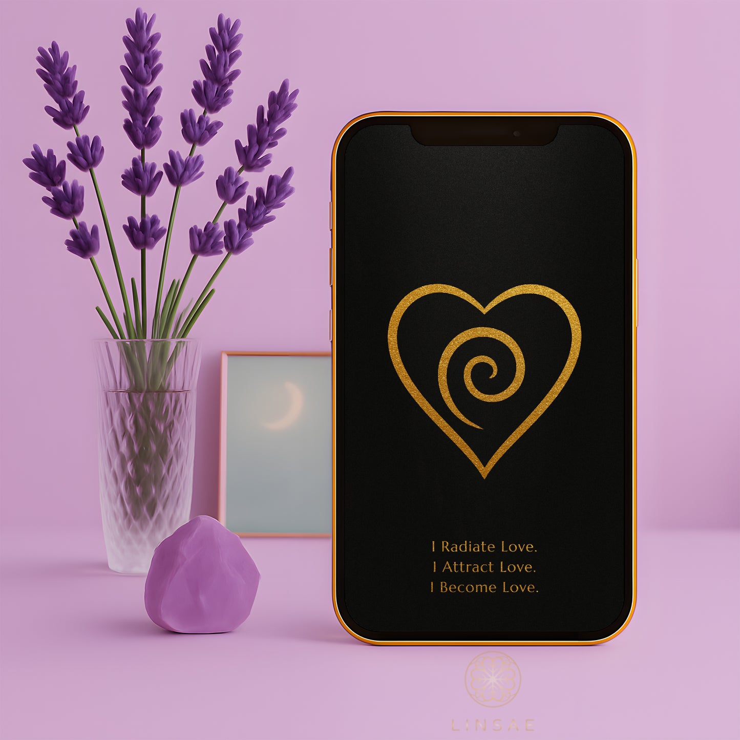 Sacred Heart Spiral Phone Wallpaper Set + Manifestation Ritual Guide