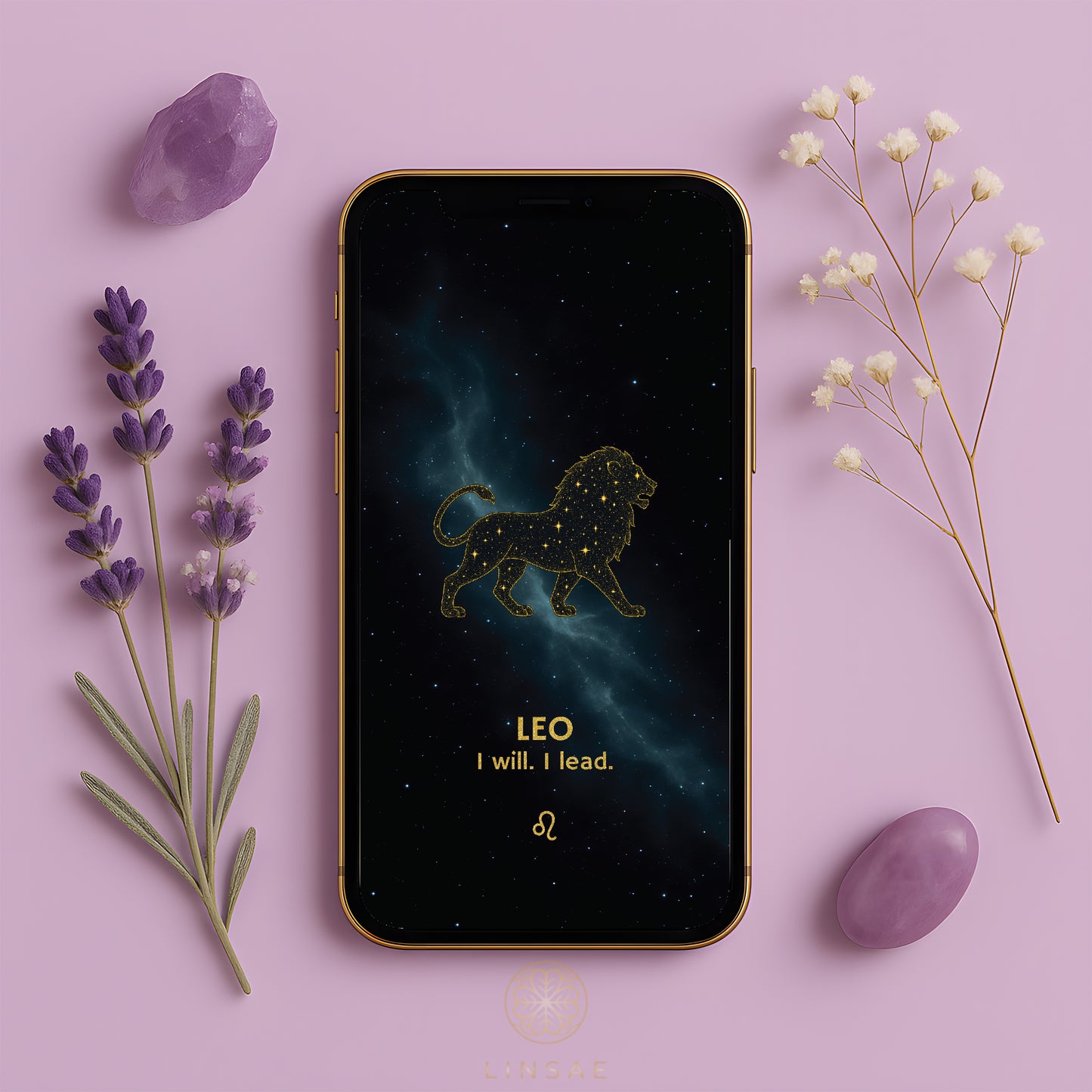 Leo Phone Wallpaper – Radiant Leadership Charm + Bonus Self-Worth Ritual PDF