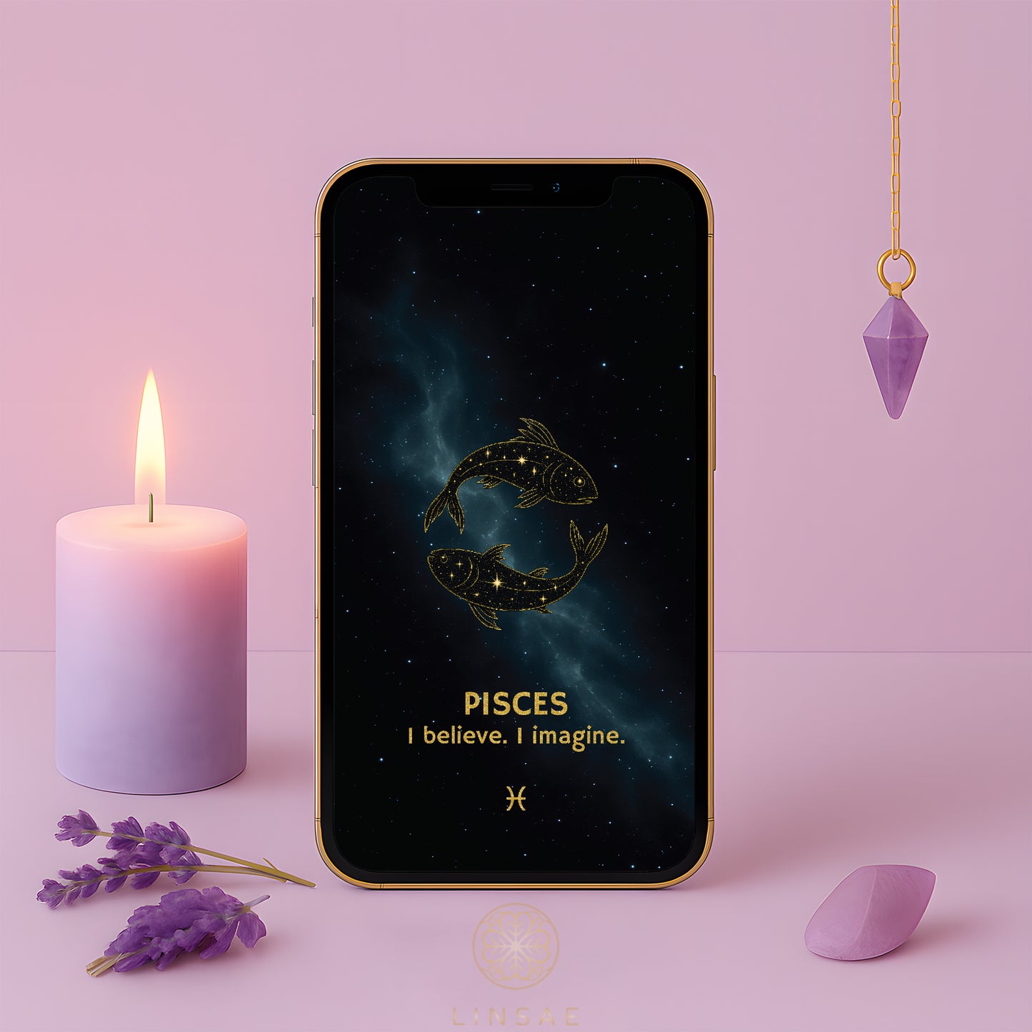 Pisces Phone Wallpaper – Intuitive Dream Charm + Bonus Soul Ritual PDF