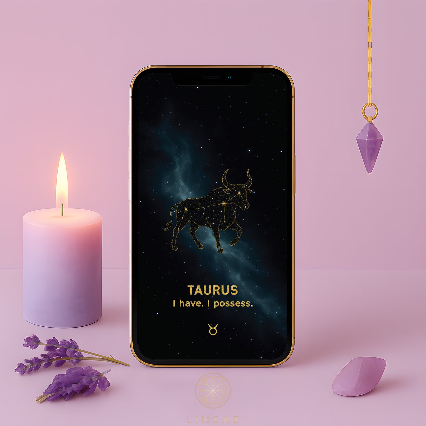 Taurus Phone Wallpaper – Earthy Manifestation Charm + Bonus Ritual PDF
