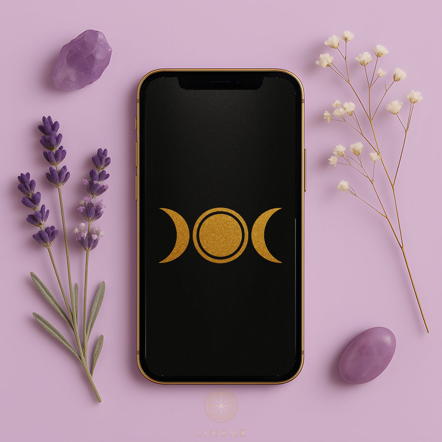Sacred Triple Moon Wallpaper Set + Manifestation Ritual Guide