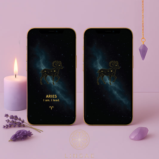 Aries Phone Wallpaper – Celestial Firestarter Charm + Bonus Motivation Ritual PDF