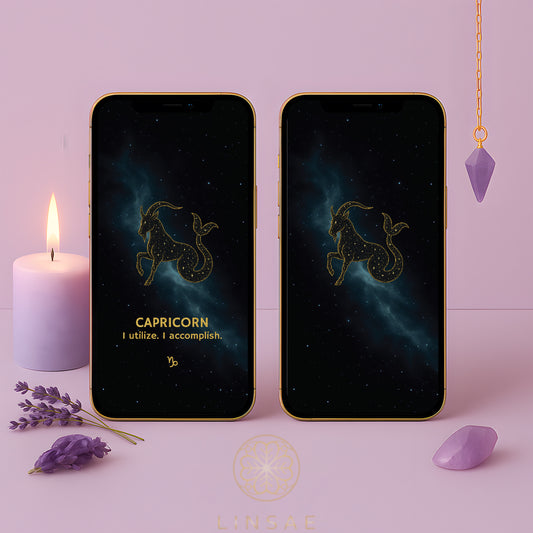 Capricorn Phone Wallpaper – Strategic Focus Charm + Bonus Mastery Ritual PDF