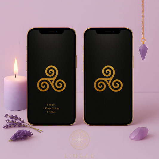 Sacred Triskelion Phone Wallpaper Set + Manifestation Ritual Guide