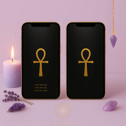 Sacred Ankh Phone Wallpaper Set + Manifestation Ritual Guide
