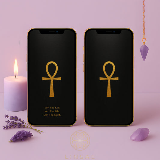 Sacred Ankh Phone Wallpaper Set + Manifestation Ritual Guide
