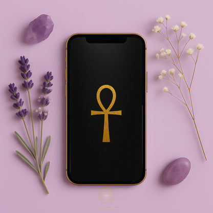 Sacred Ankh Phone Wallpaper Set + Manifestation Ritual Guide