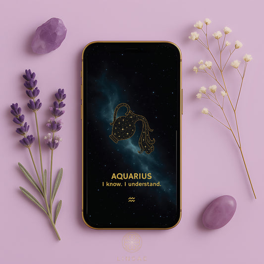 Aquarius Phone Wallpaper – Celestial Genius Charm + Bonus Innovation Ritual PDF