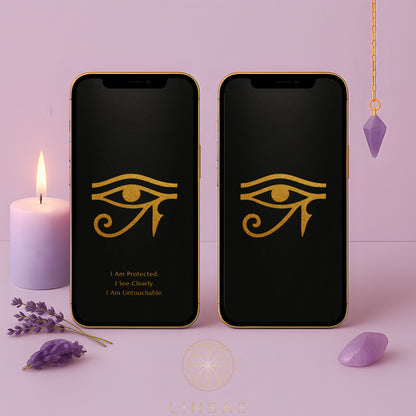 Sacred Eye of Horus Phone Wallpaper Set + Manifestation Ritual Guide