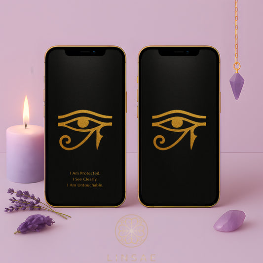 Sacred Eye of Horus Phone Wallpaper Set + Manifestation Ritual Guide