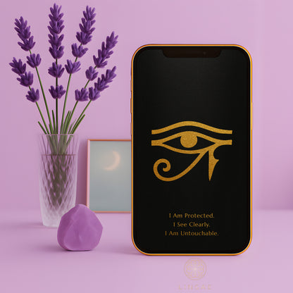 Sacred Eye of Horus Phone Wallpaper Set + Manifestation Ritual Guide