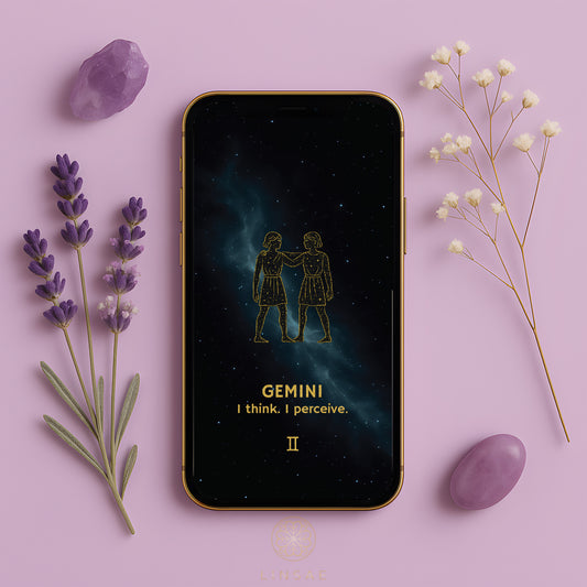 Gemini Phone Wallpaper – Celestial Communicator Charm + Bonus Intuition Ritual PDF