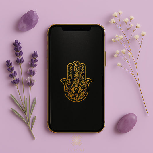 Sacred Hamsa Hand Phone Wallpaper Set + Manifestation Ritual Guide
