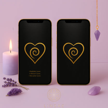 Sacred Heart Spiral Phone Wallpaper Set + Manifestation Ritual Guide
