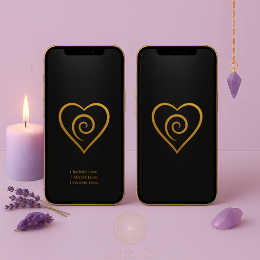 Sacred Heart Spiral Phone Wallpaper Set + Manifestation Ritual Guide