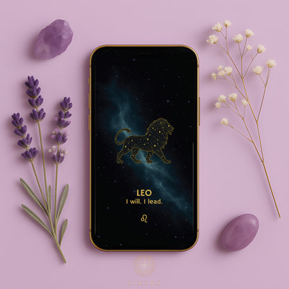 Leo Phone Wallpaper – Radiant Leadership Charm + Bonus Self-Worth Ritual PDF