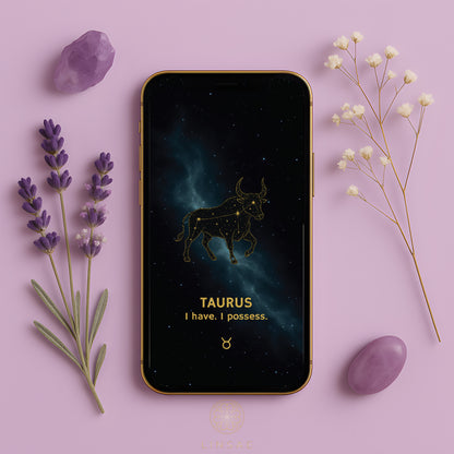 Taurus Phone Wallpaper – Earthy Manifestation Charm + Bonus Ritual PDF
