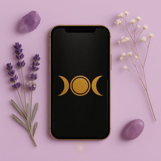 Sacred Triple Moon Wallpaper Set + Manifestation Ritual Guide